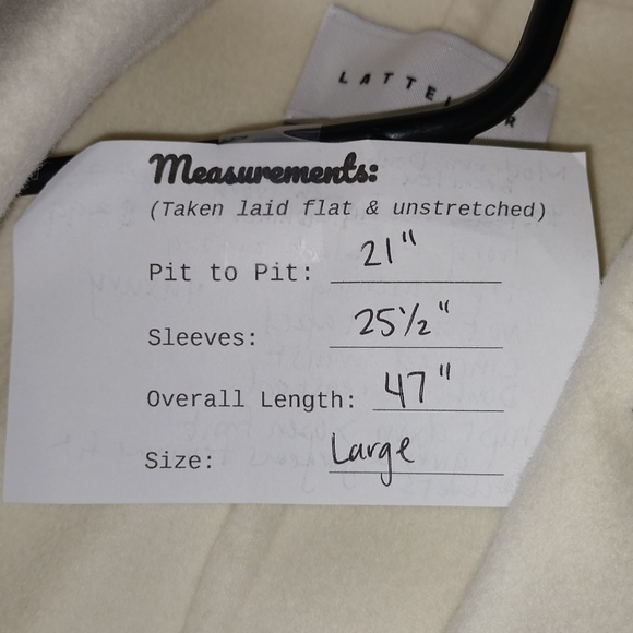 🆕 Lattelier Modern Double-Breasted Wool Cashmere Coat in Ivory - Picture 11 of 11